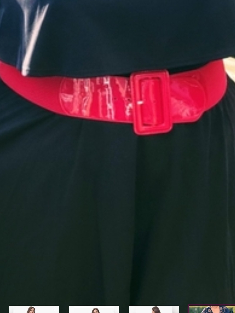 Red Patent Wide Waist Belt - Women Accessories